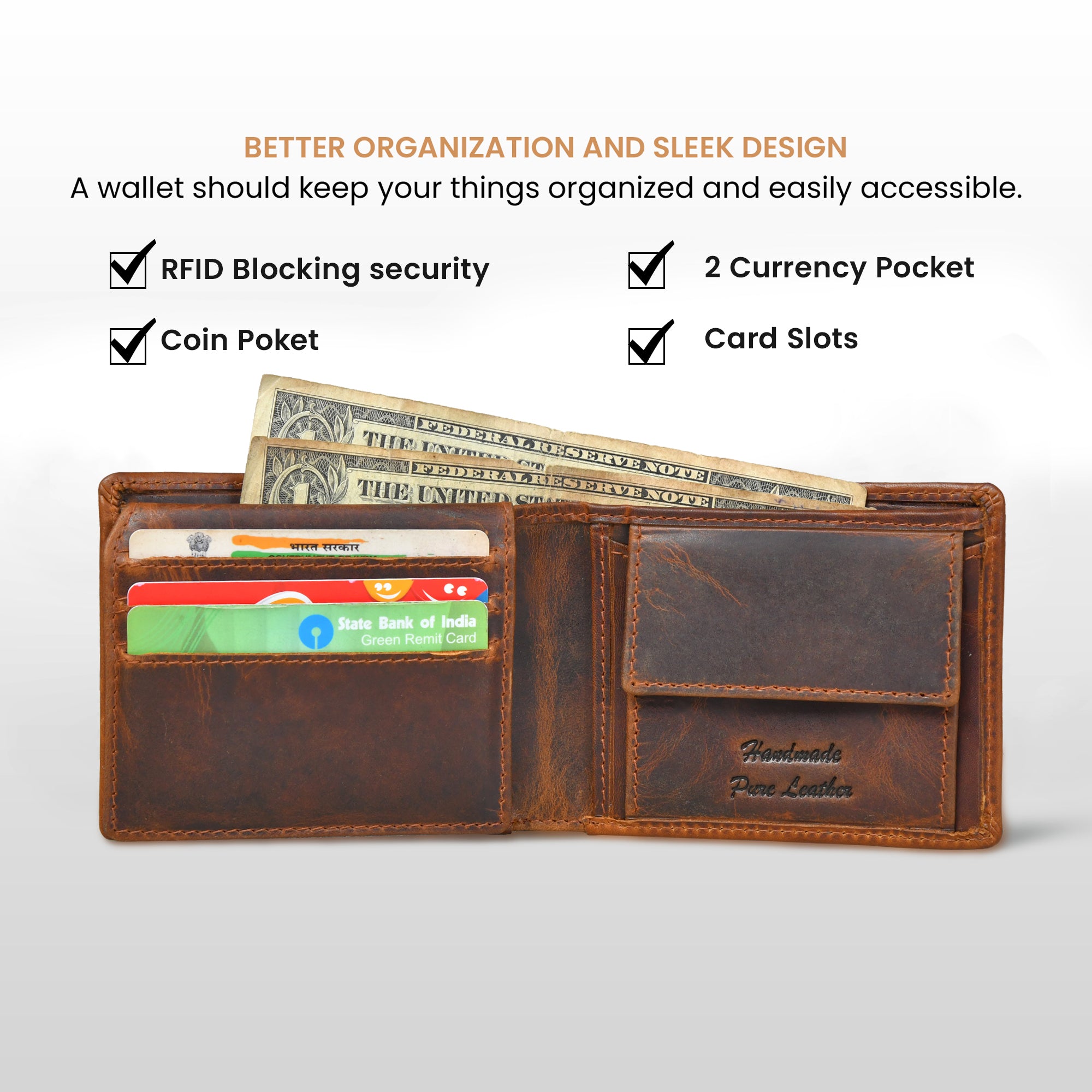 Vintage Leather RFID Wallet